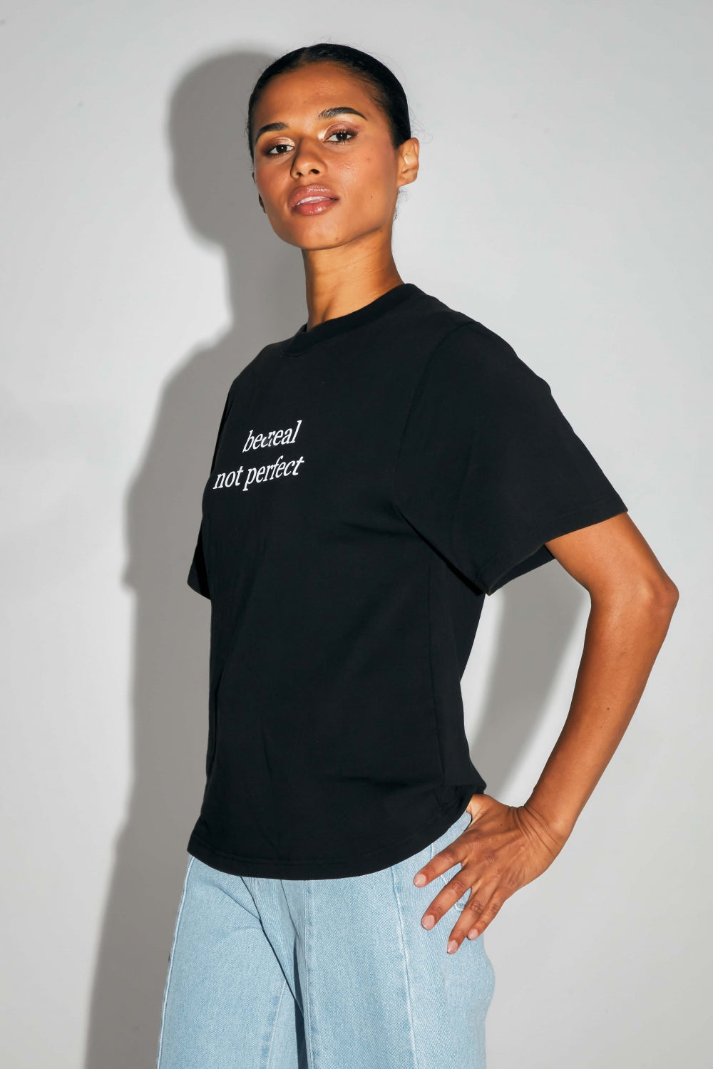 The Colette Collector T-Shirt In Black Cotton And Modal Jersey Made In Portugal