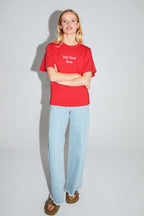 The Colette Collector T-Shirt In Red Cotton And Modal Jersey Made In Portugal