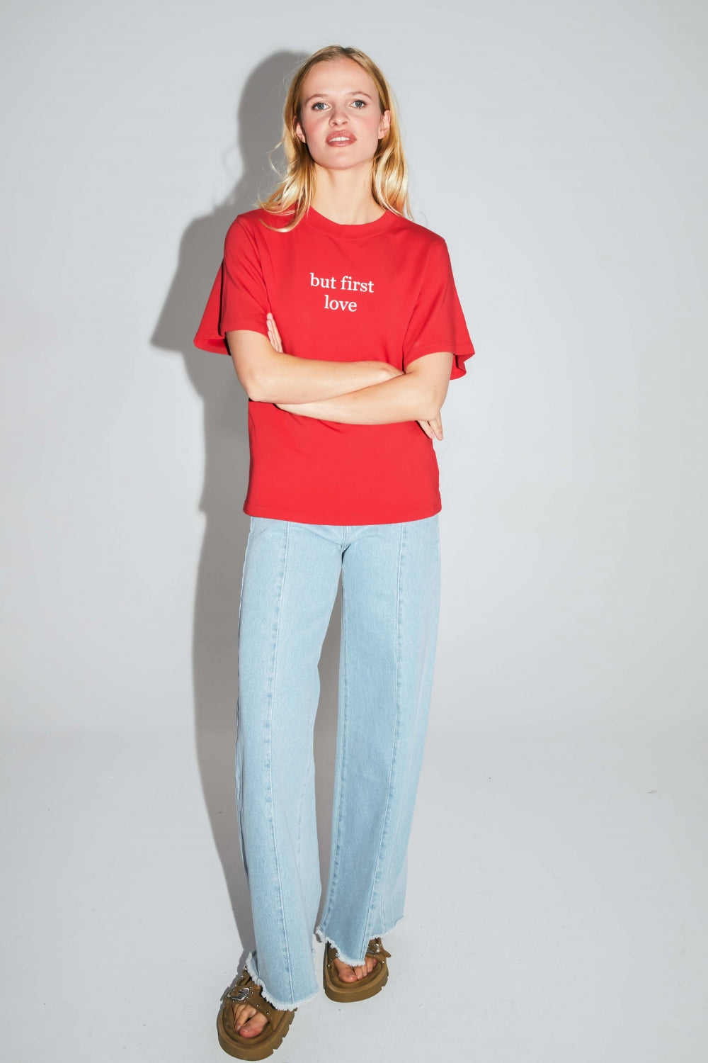 The Colette Collector T-Shirt In Red Cotton And Modal Jersey Made In Portugal