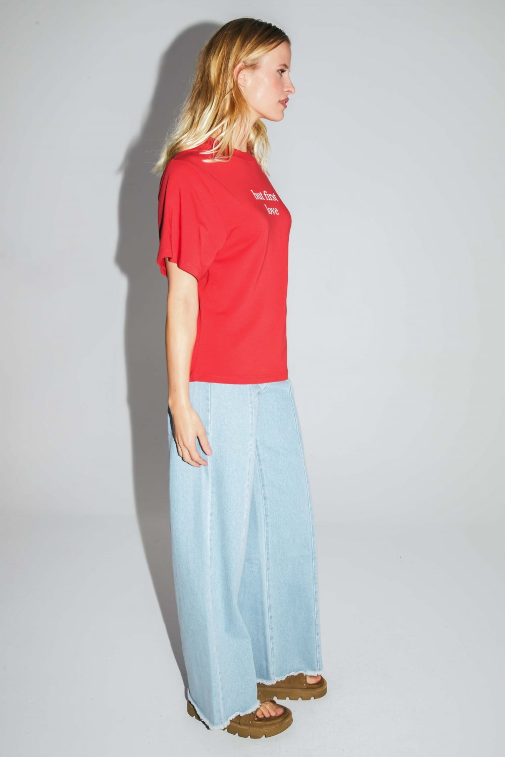 The Colette Collector T-Shirt In Red Cotton And Modal Jersey Made In Portugal