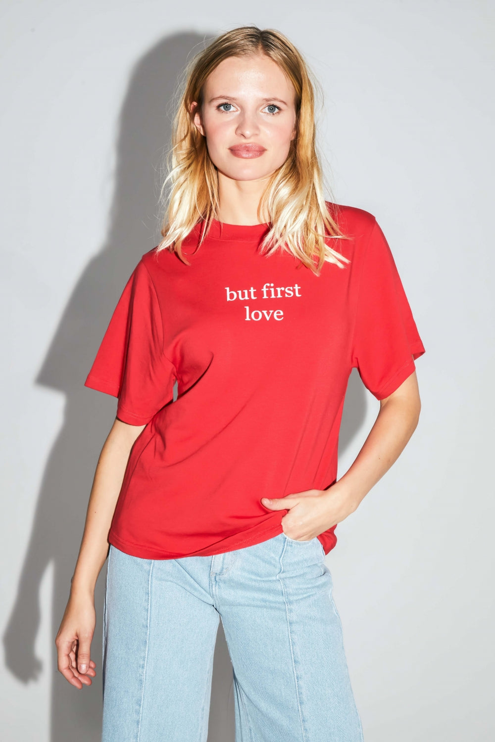 The Colette Collector T-Shirt In Red Cotton And Modal Jersey Made In Portugal