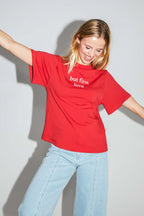 The Colette Collector T-Shirt In Red Cotton And Modal Jersey Made In Portugal