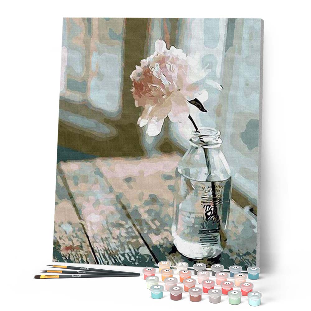Peinture Par Numéros - Fleur Blanche