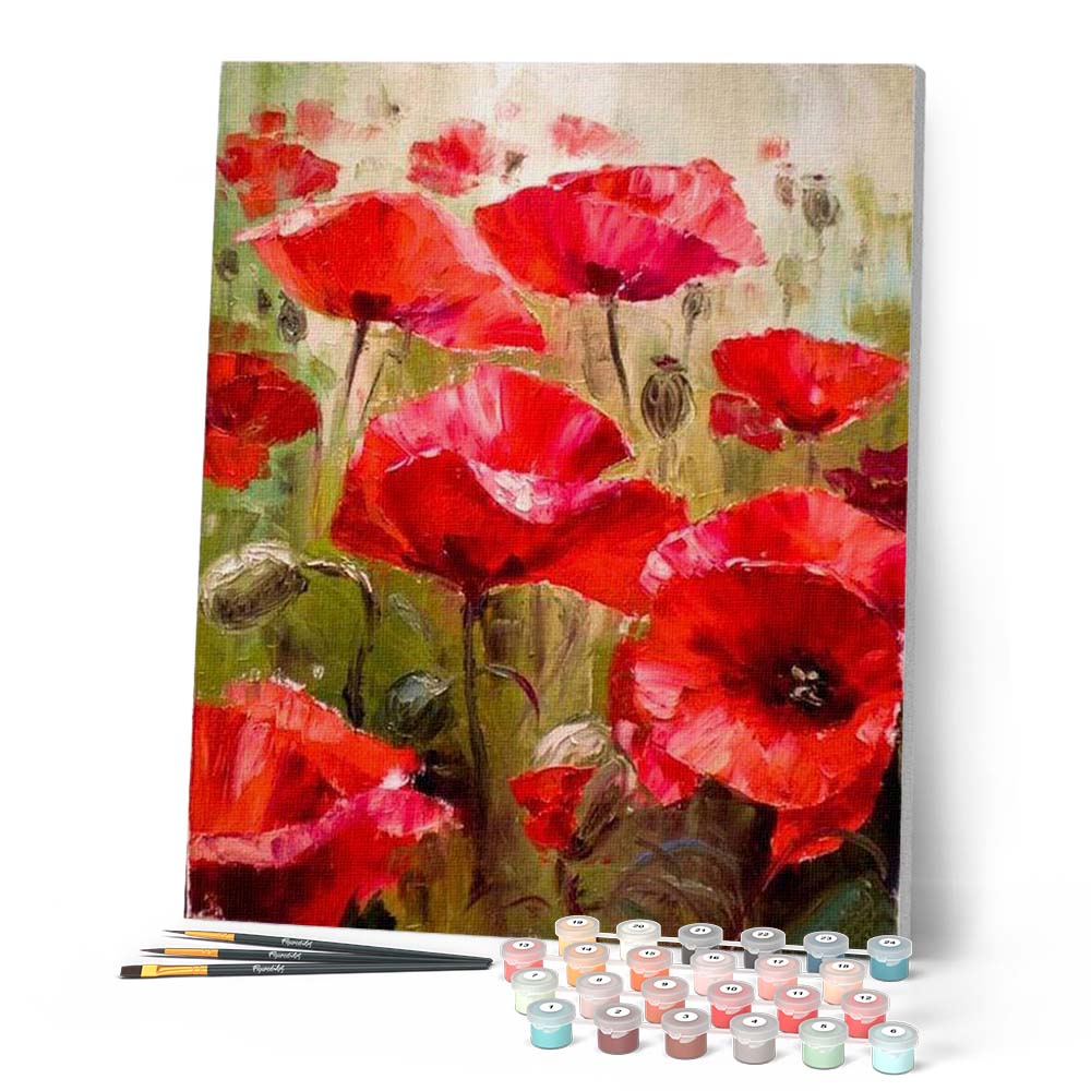 Paint By Numbers - Poppy Field