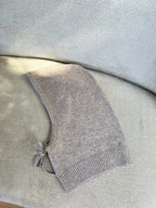Cagoule en laine et cachemire taupe