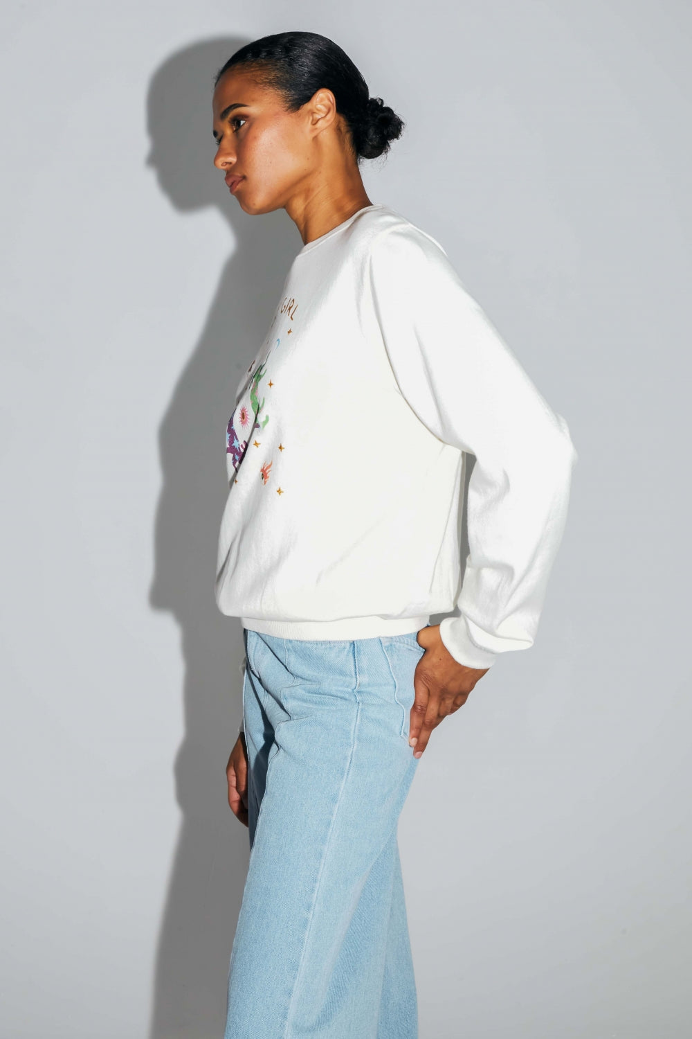 The Eddie Lucky Girl Sweatshirt In Organic Cotton Made In Portugal