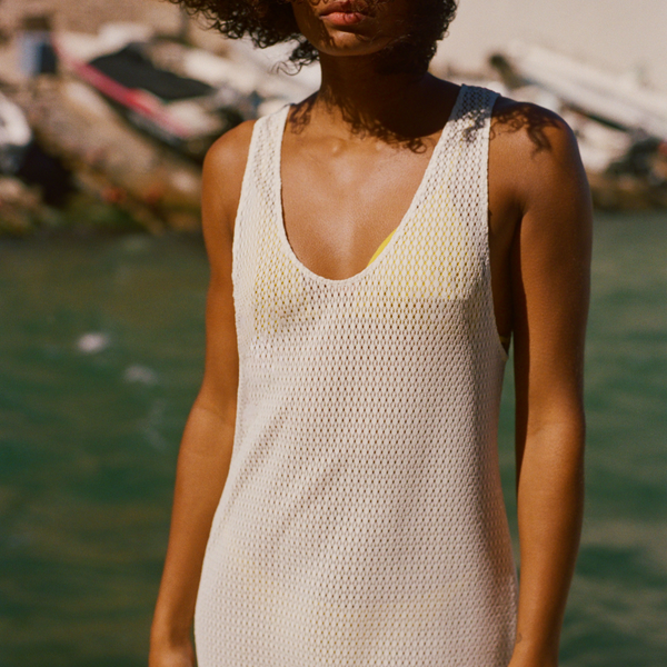 Vestido Cut Beige Dulce Crochet