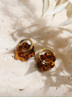Tortoiseshell Flower Earrings