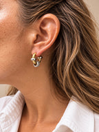 Boucles D'Oreilles Nuvia - Bicolore - Deux Versions Disponibles