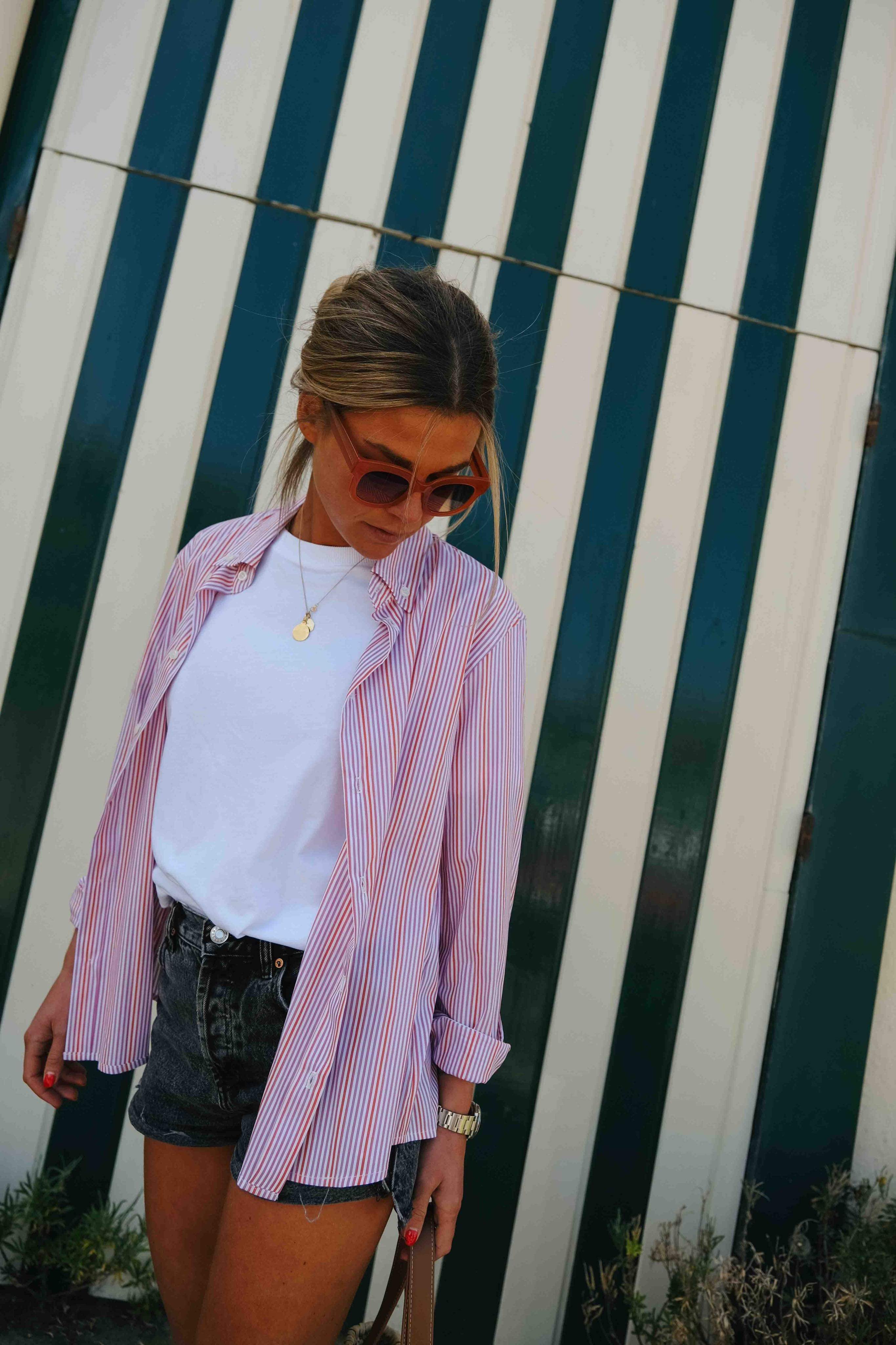 Mathilde Shirt Red/Parma Stripe