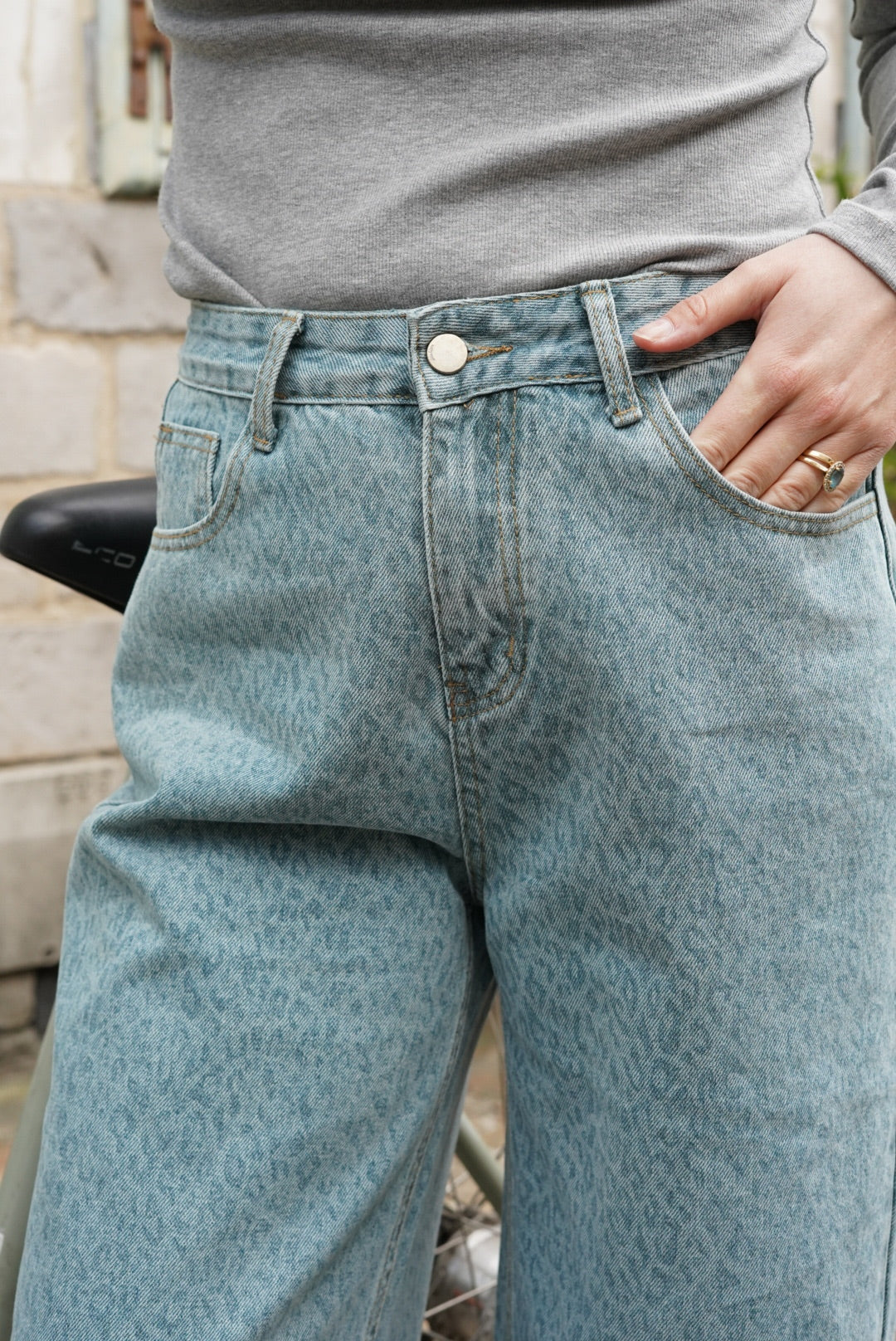 Romeo Blue Leopard Jeans