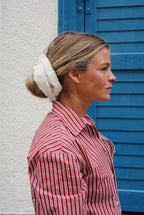 Maxi ruffle scrunchie écru