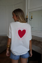 T-Shirt Cœur Mendy - Blanc