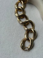 Bracelet Vintage - Gros Maillons Texturés Dorés