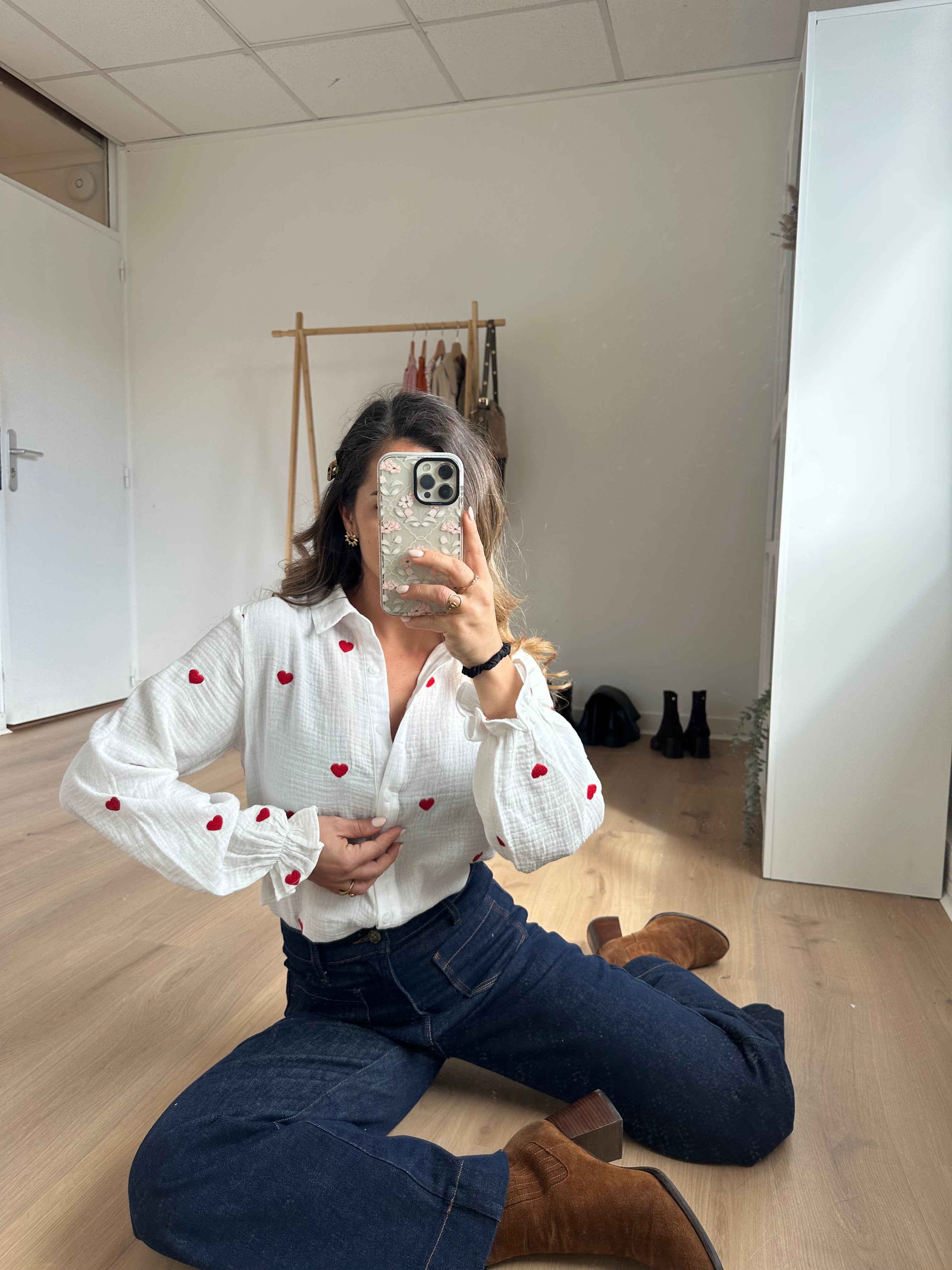 Blouse Victoire Cœur En Gaze De Coton