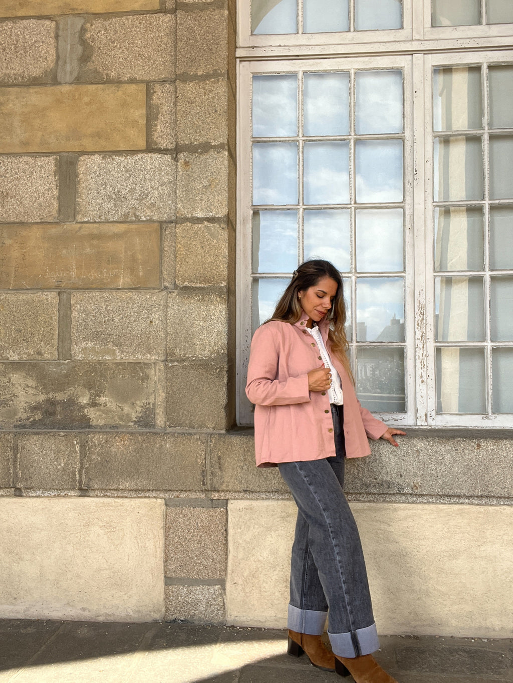 Chaqueta Vaquera Céleste Rosa Viejo