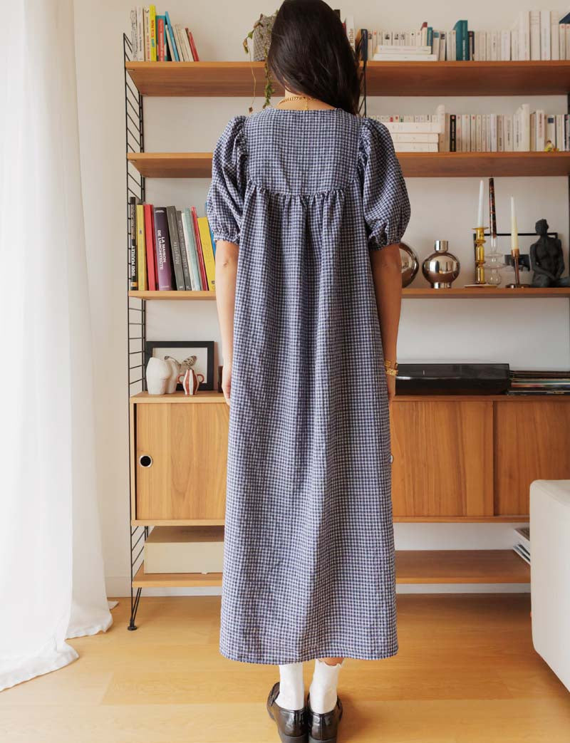 Marineblaues Kleid Alda