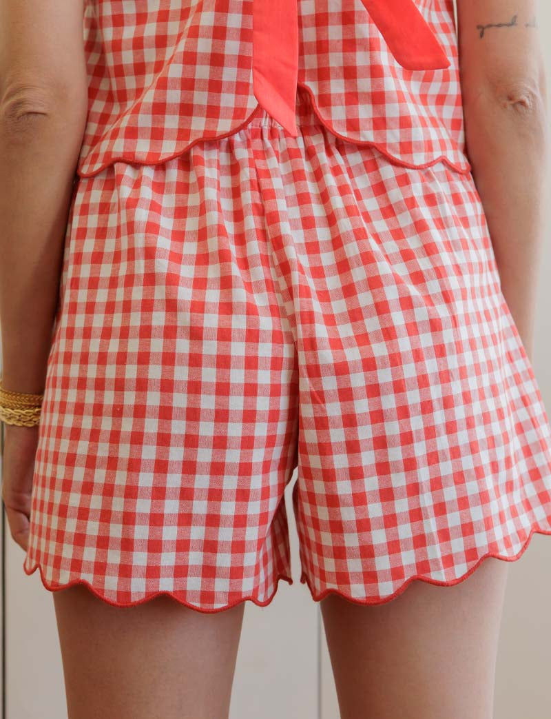 Short Vichy Rouge Gad