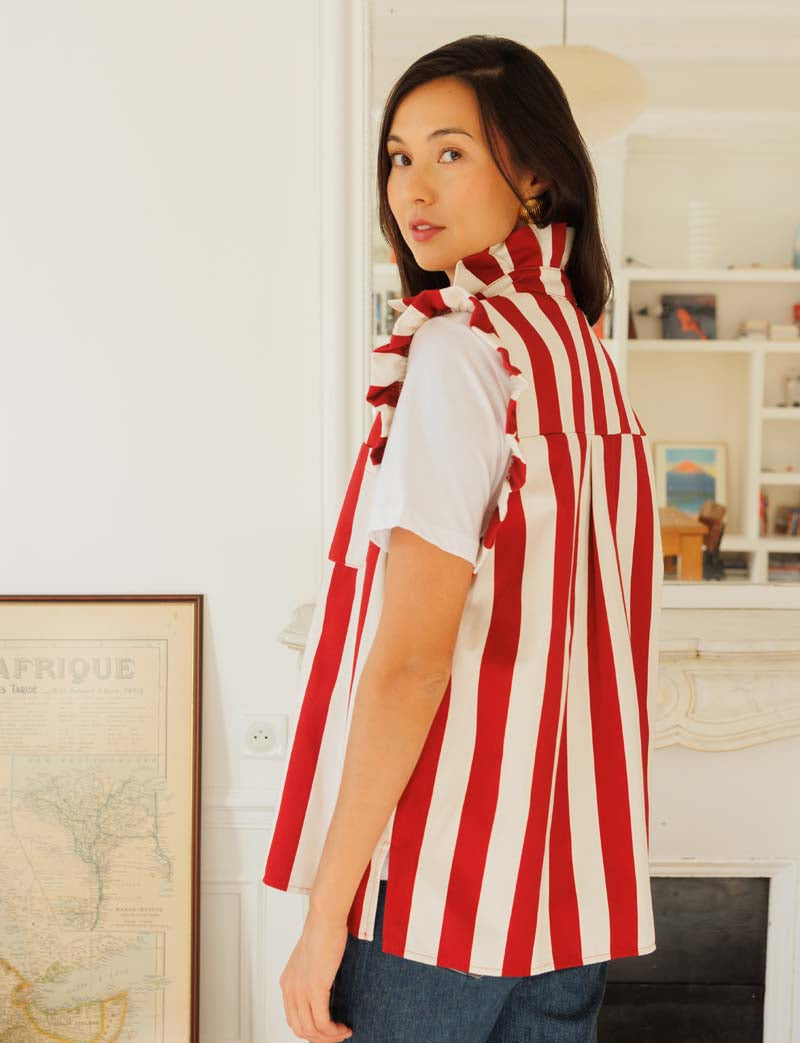 Veste À Rayures Rouges Drisa