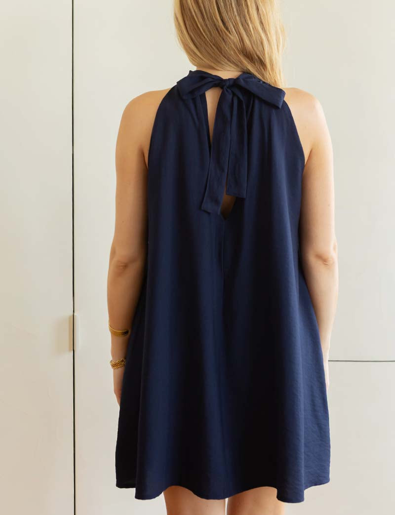 Marineblaues Kleid Girly
