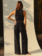 Black Stripes Pants