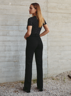 Black Stone Wide Leg Jeans