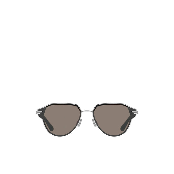 Bottega Veneta - Lunettes De Soleil Glaze Aviator - Femme - Silver