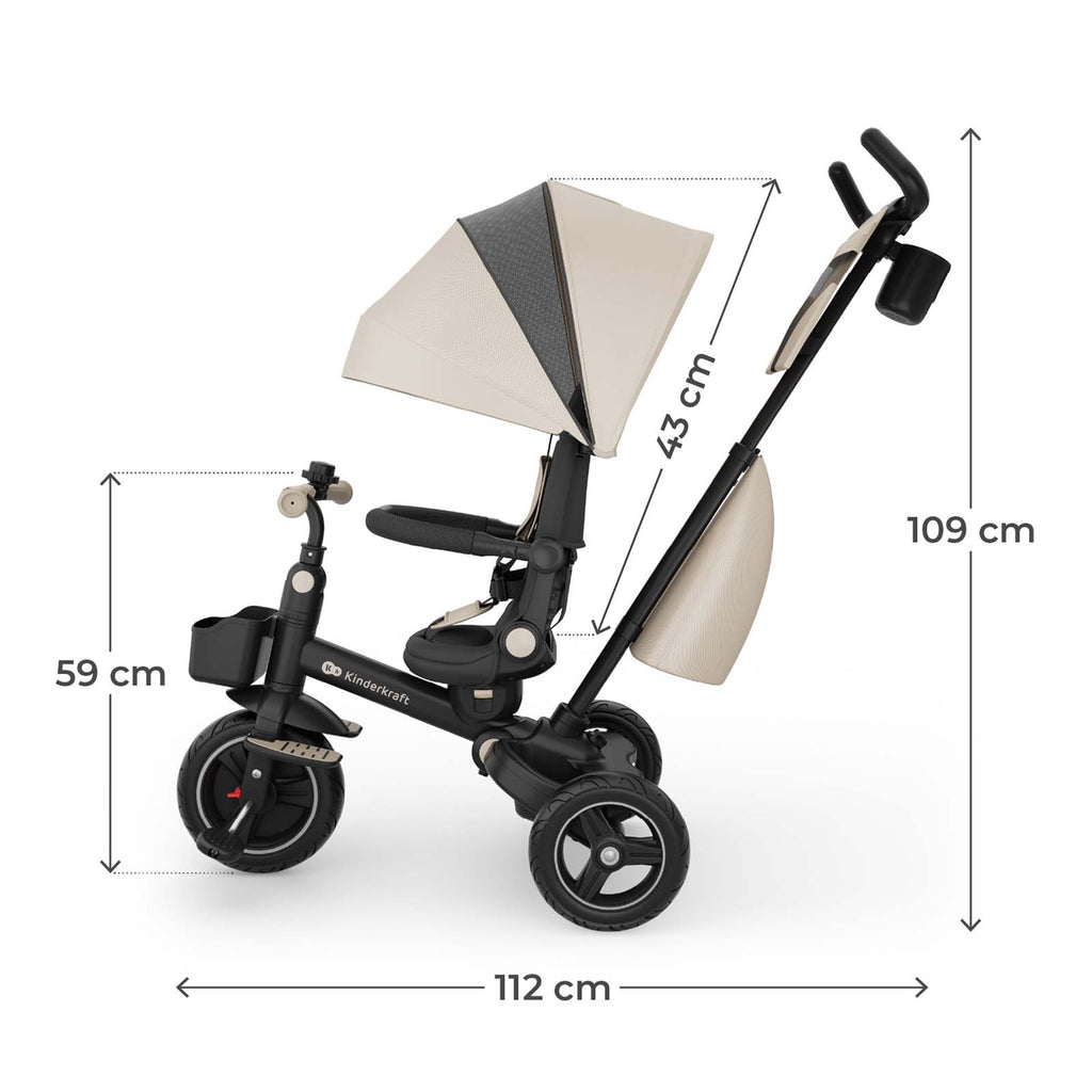 Triciclo Per Bambini Spinstep 2 Plus Beige