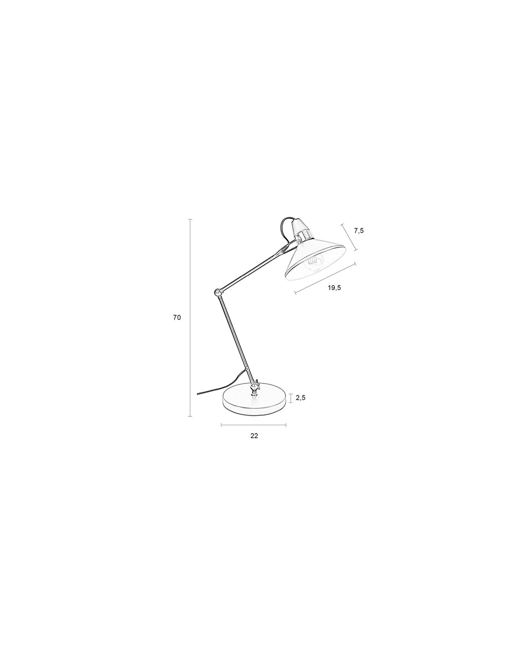 Jona - Lampe De Bureau - Acier - Noir