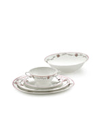 Midnight Flowers - Set Di 2 Ciotole Basse - L - Porcellana Bone China - Foncé Viola