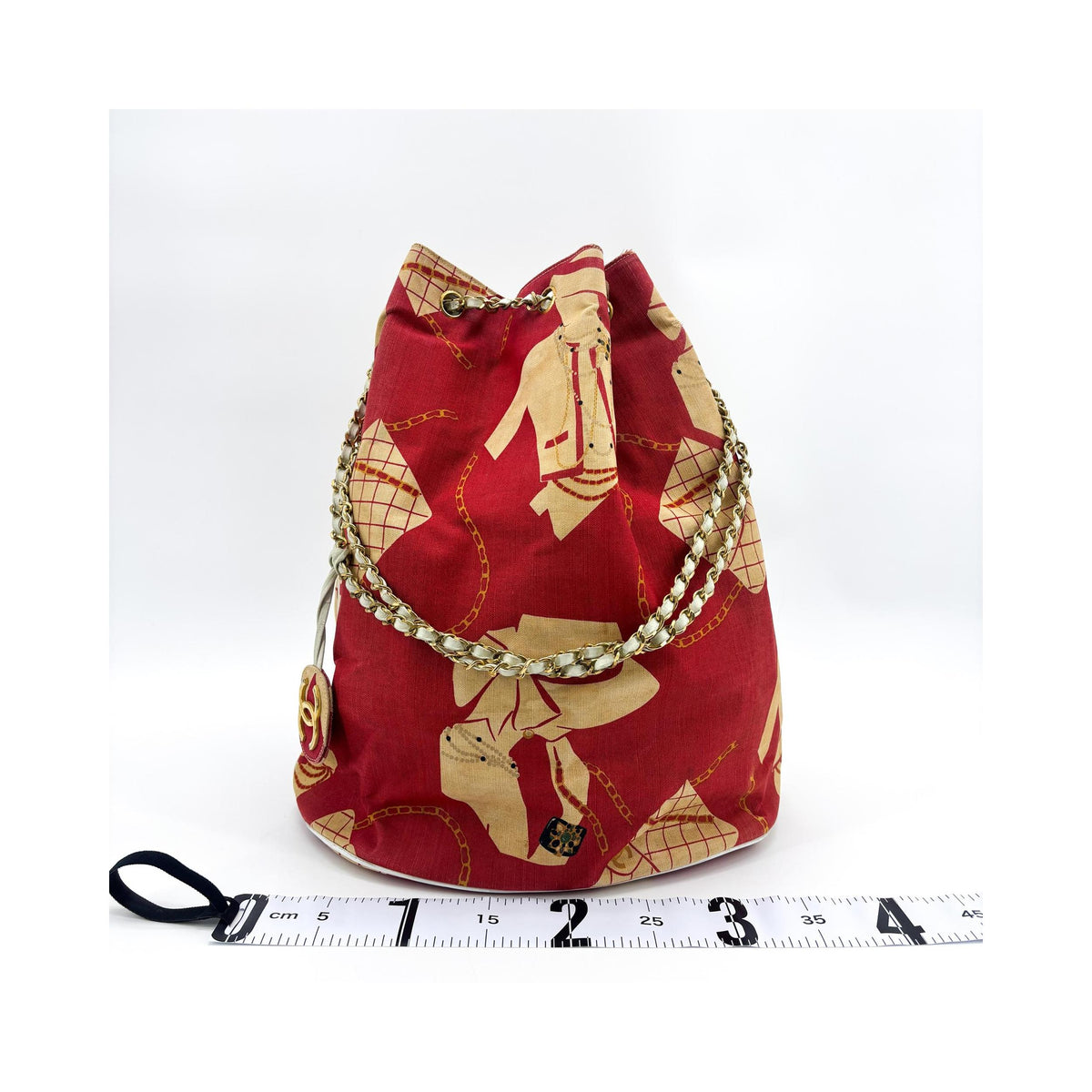 Chanel - Axelremsväska Miss Mademoiselle Shoulderbag Toile - Beige