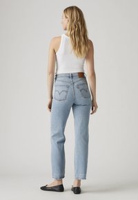Jean Bleu Clair Femme Levi'S Ribcage Straight Ankle Med 72693