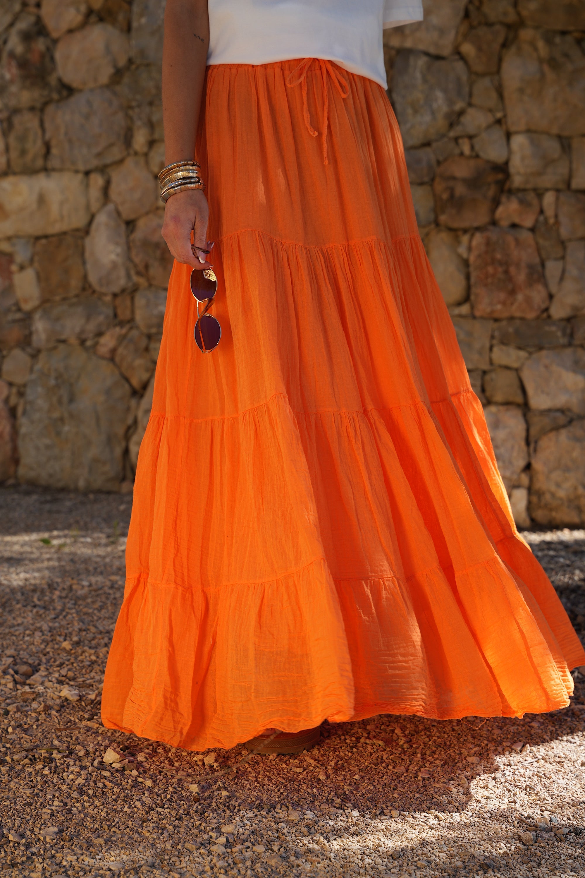 Jupe Longue Chloé - Orange