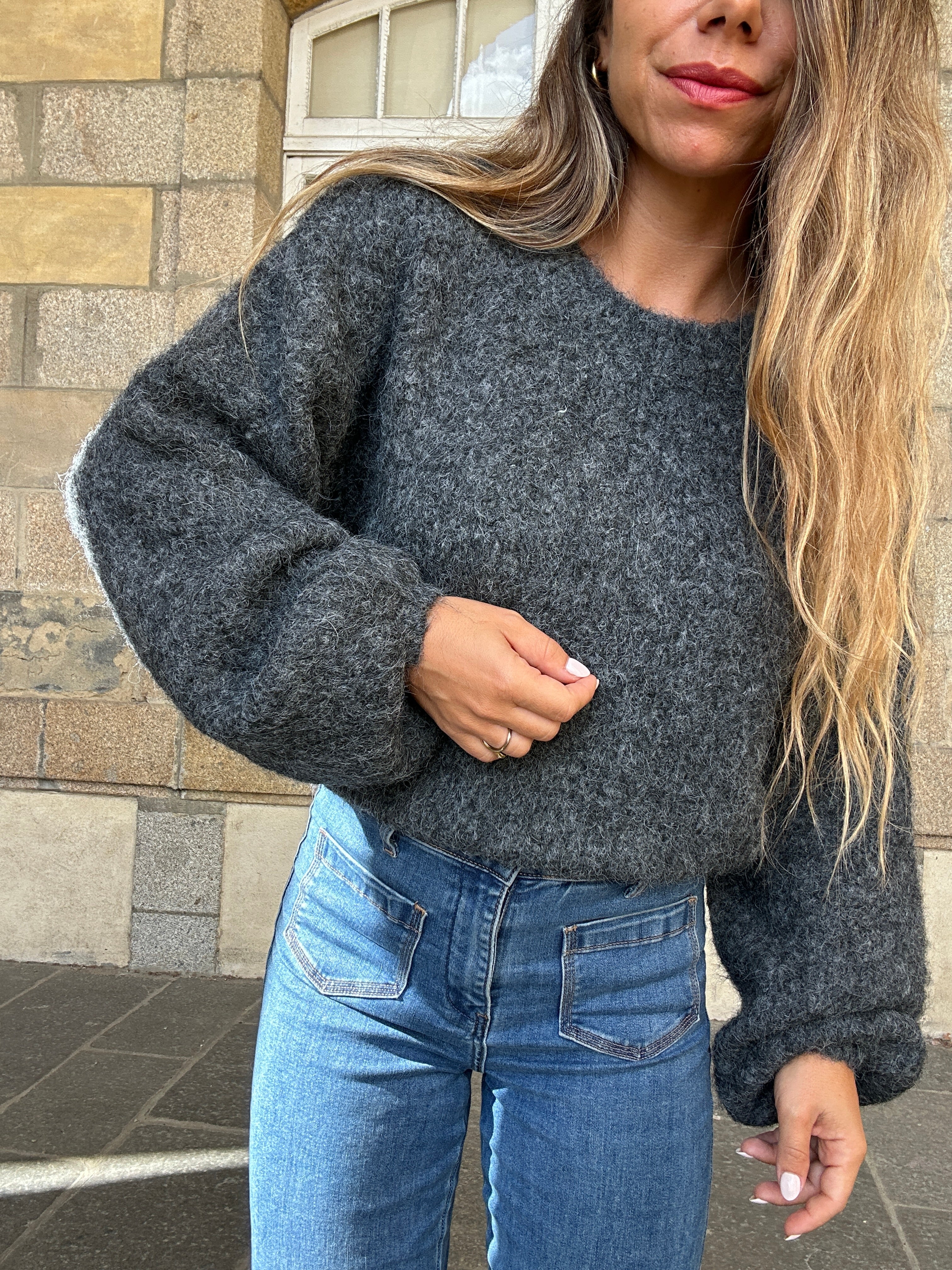 Pull en laine gris Henri