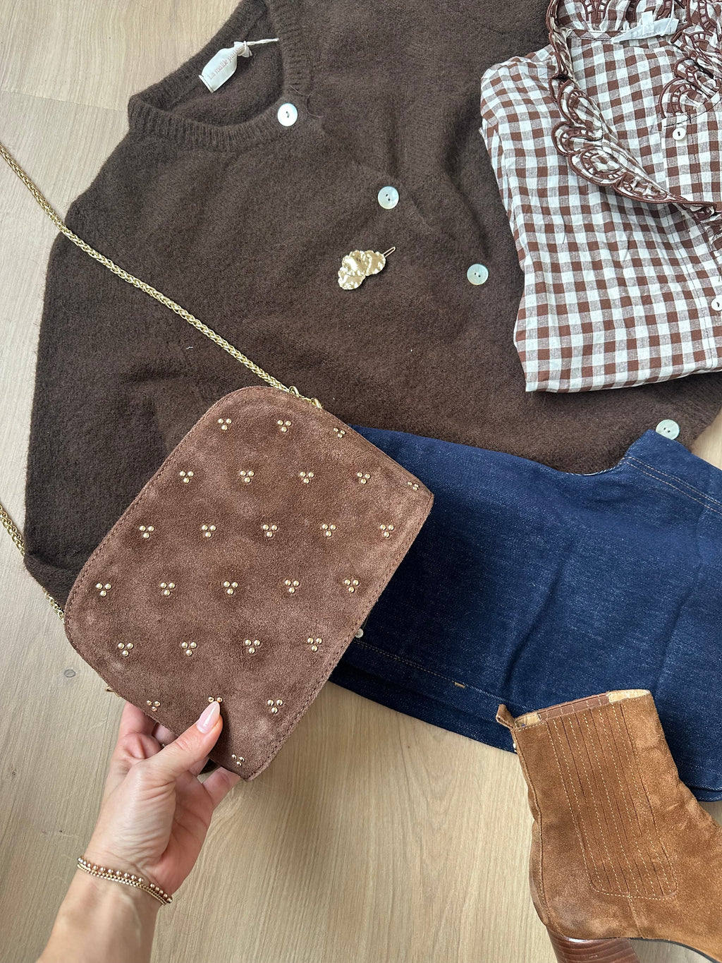 Sac à main Iris chocolat