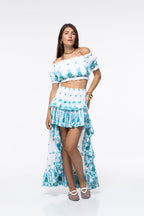 Falda Lisa - Aqua Pineapple