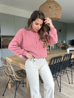 Léonie dusty pink wool knit