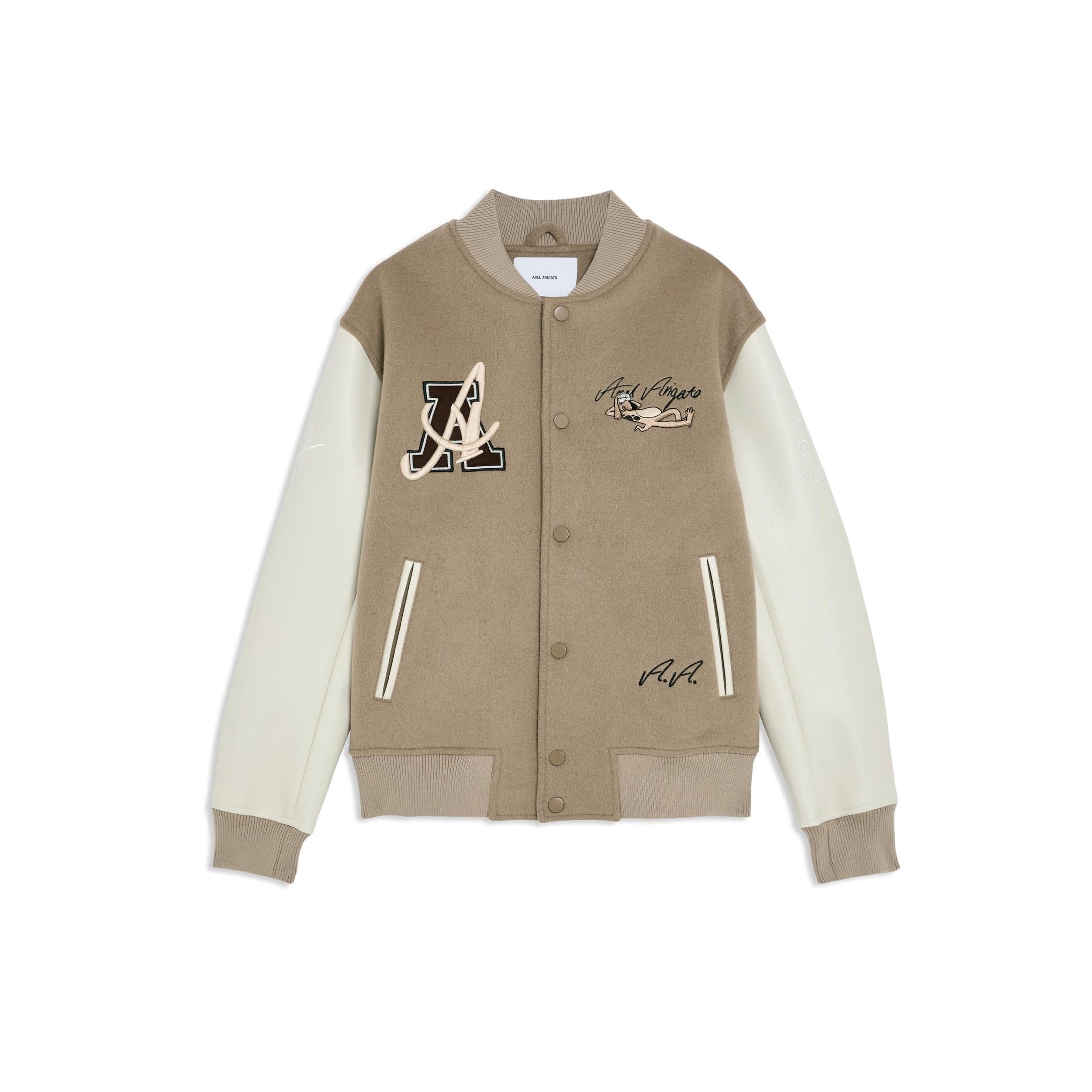 Wes Varsity Jacket - Light Brown - Men