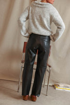 Pantalón Adam De Piel Sintética Negro