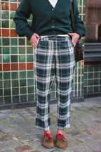Léonce Navy/Green Checked Trousers