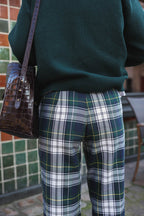 Léonce Navy/Green Checked Trousers