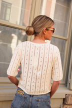 Ecru Openwork Théodore Cardigan