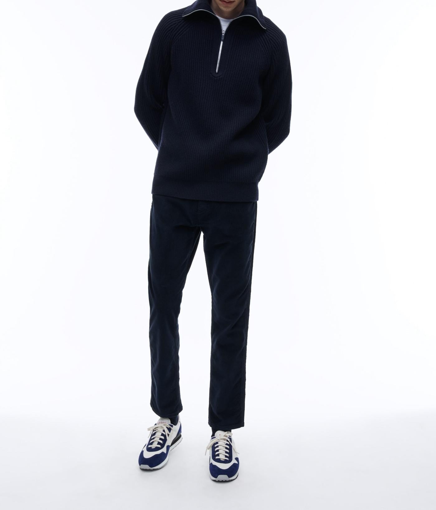 Fursac - Pull En Laine Mérinos - Marine - Homme