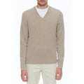 Jersey De Lana Y Cashmere Con Cuello En V - Camel