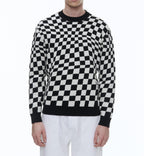 Fursac - Pull À Carreaux En Coton Et Cachemire - Noir - Homme