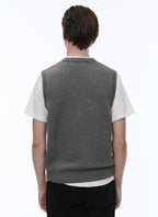 Fursac - Pull "Comics" En Laine Et Coton - Gris Moyen - Homme