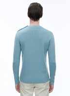 Fursac - Pull Marin En Laine Et Coton - Ciel - Homme