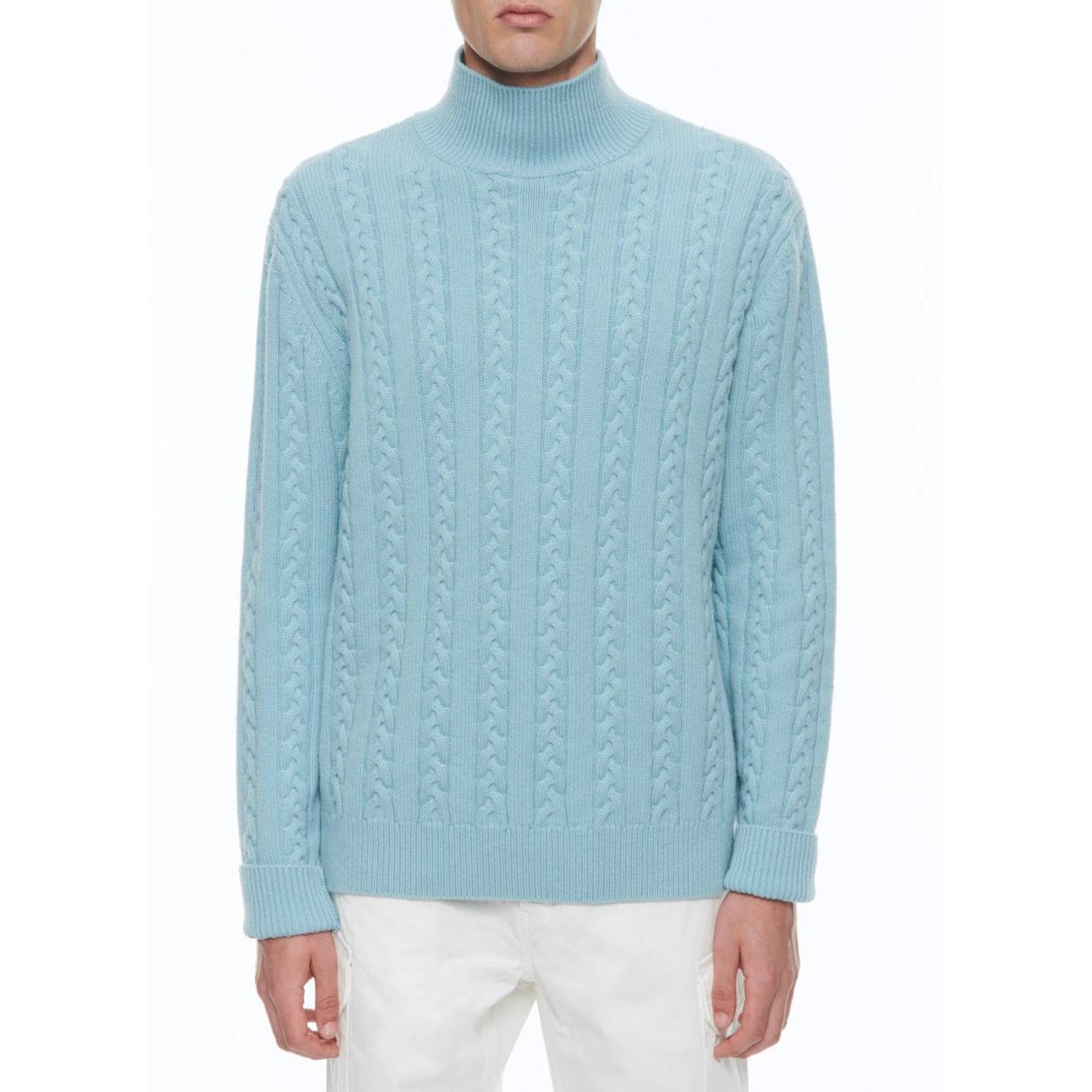 Jersey De Punto De Lana Y Cashmere - Azul Cielo