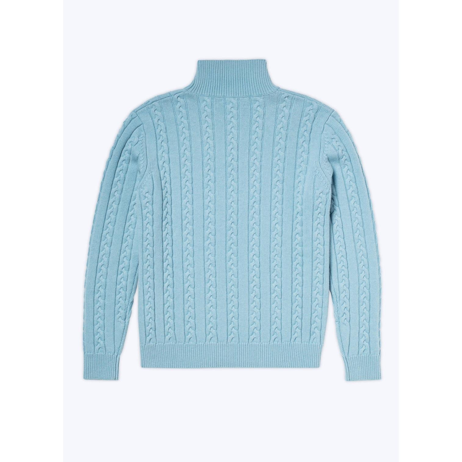 Jersey De Punto De Lana Y Cashmere - Azul Cielo