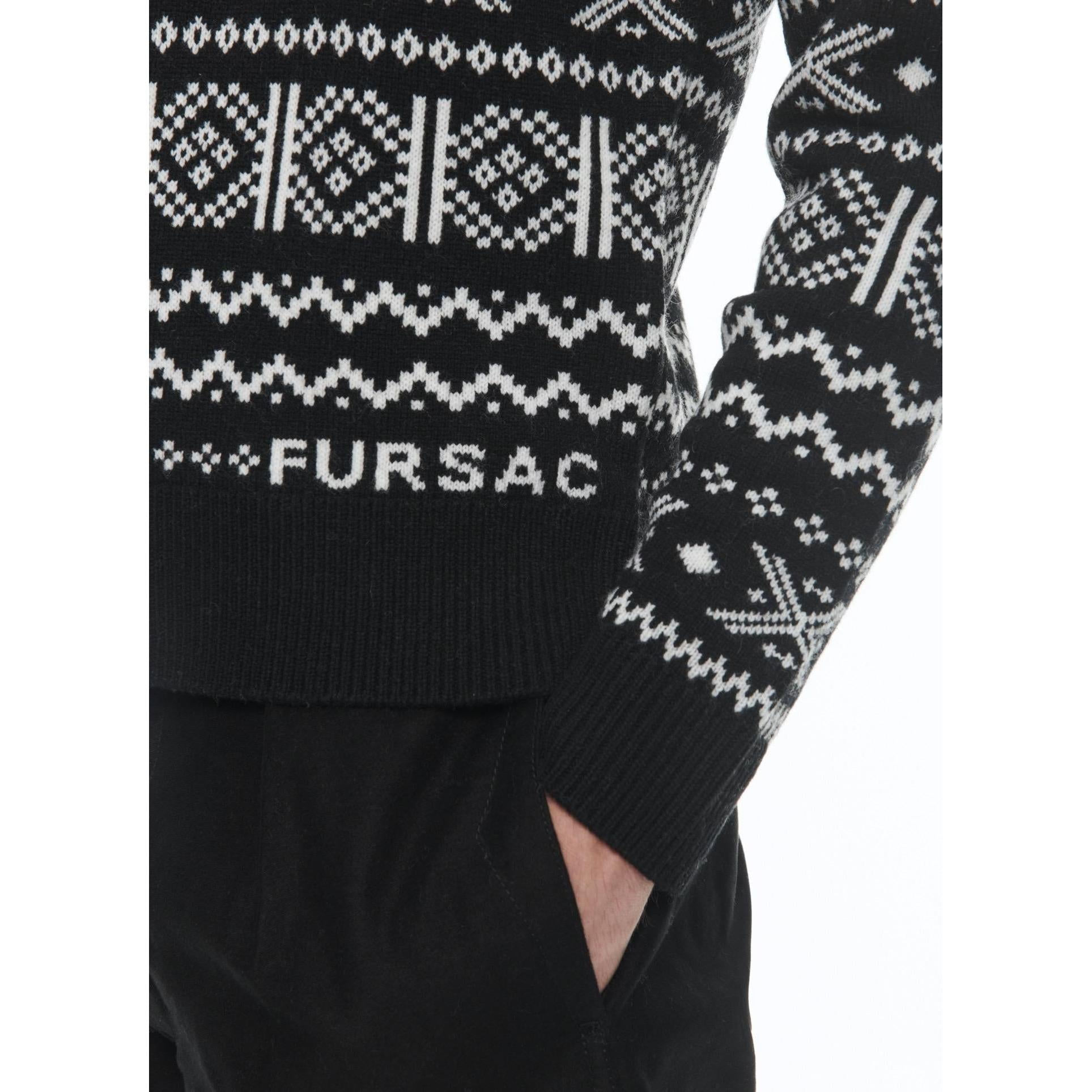 Fursac - Pull À Col Rond En Laine - Noir Et Blanc